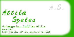 attila szeles business card